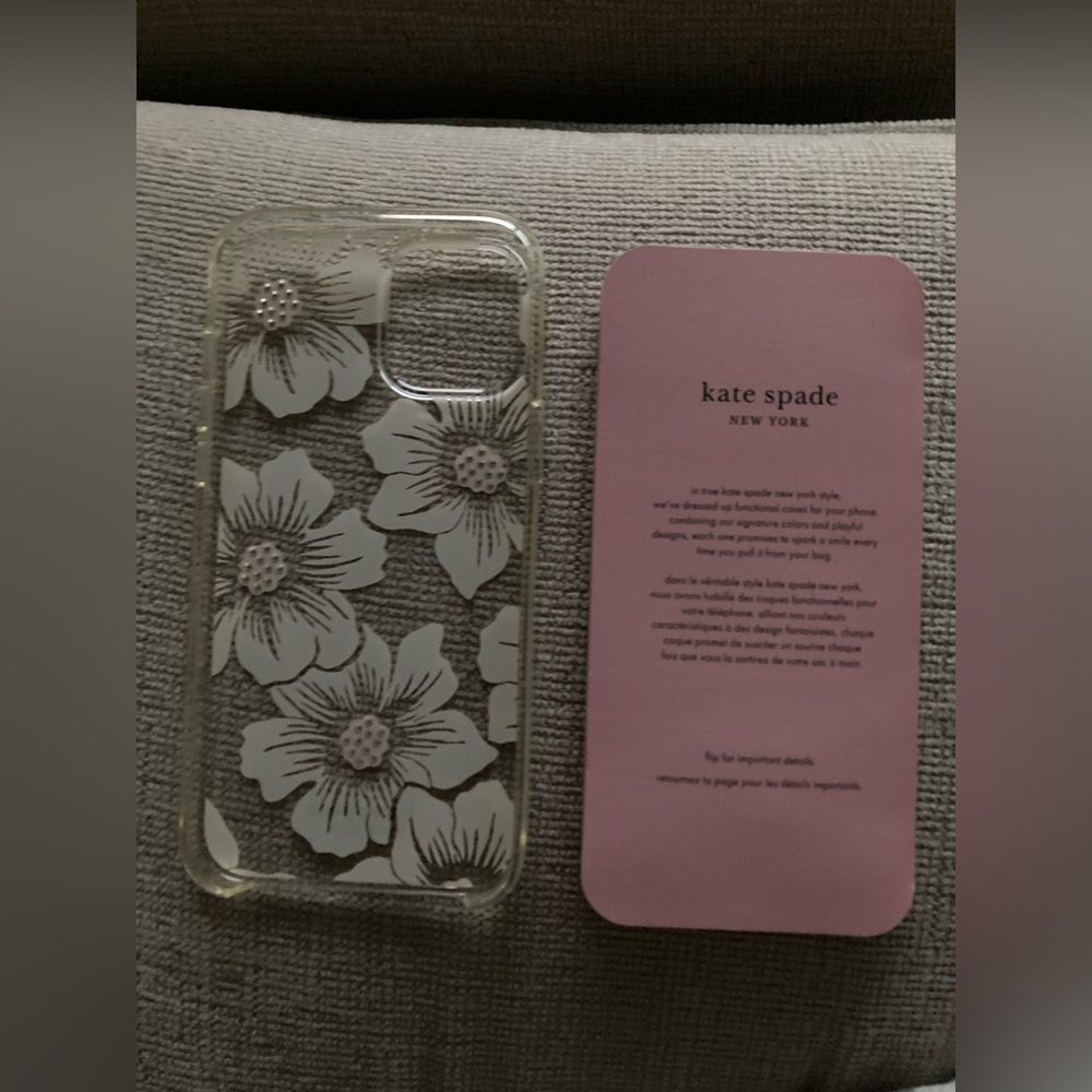 Kate Spade Protective Hardshell Case Hollyhock Floral iPhone 12 13 12 Pro & mini